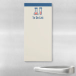 Beaker & Test Tube Science Geëerd Magnetisch Notitieblok<br><div class="desc">Schouderblok met een schattige tekening van een reageerbuis en een bekerglas. Ideaal voor soorten wetenschap.</div>