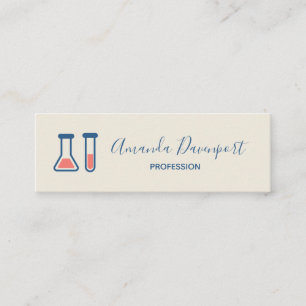 Beaker & Test Tube Science Geëerd Mini Visitekaartje
