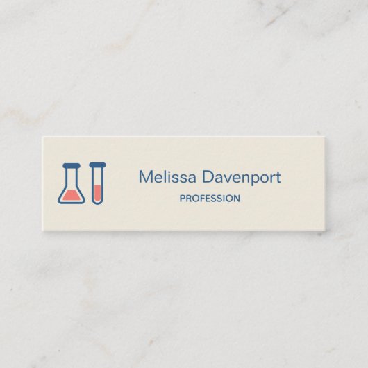 Beaker & Test Tube Science Geëerd Mini Visitekaartje (Voorkant)