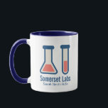 Beaker & Test Tube Science Geëerd Mok<br><div class="desc">Een mok met een schattige tekening van een reageerbuis en een bekerglas. Ideaal voor soorten wetenschap.</div>