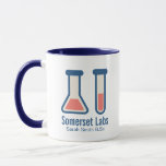 Beaker & Test Tube Science Geëerd Mok<br><div class="desc">Een mok met een schattige tekening van een reageerbuis en een bekerglas. Ideaal voor soorten wetenschap.</div>
