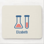 Beaker & Test Tube Science Geëerd Muismat<br><div class="desc">Een muismatje met een schattige tekening van een reageerbuis en een bekerglas. Ideaal voor soorten wetenschap.</div>
