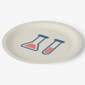 Beaker & Test Tube Science Geëerd Papieren Bordje (Gekanteld)