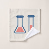 Beaker & Test Tube Science Geëerd Patroon Bad Handdoek (Wasdoekje)