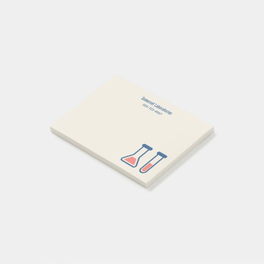 Beaker & Test Tube Science Geëerd Post-it® Notes (Schuin)