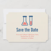 Beaker & Test Tube Science Geëerd Save The Date (Voorkant)