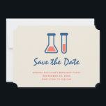 Beaker & Test Tube Science Geëerd Save The Date<br><div class="desc">Sparen de datumkaart met een schattige tekening van een reageerbuis en een bekerglas. Ideaal voor wetenschappelijke liefhebbers.</div>