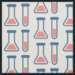 Beaker & Test Tube Science Geëerd Stof<br><div class="desc">Stof met een schattige tekening van een reageerbuis en bekerglas. Ideaal voor soorten wetenschap.</div>