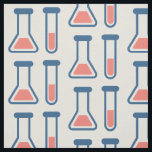 Beaker & Test Tube Science Geëerd Stof<br><div class="desc">Stof met een schattige tekening van een reageerbuis en bekerglas. Ideaal voor soorten wetenschap.</div>