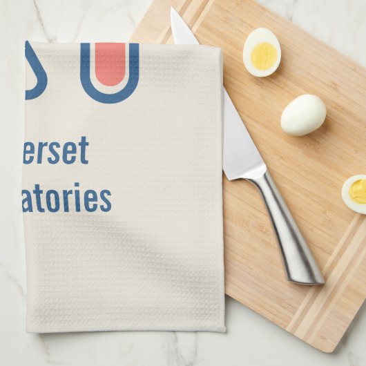 Beaker & Test Tube Science Geëerd Theedoek (Quarter Fold)