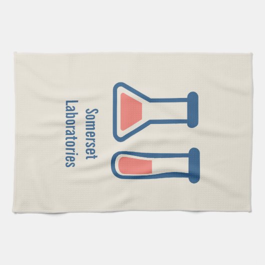 Beaker & Test Tube Science Geëerd Theedoek (Horizontaal)