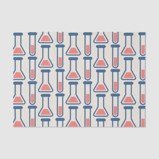 Beaker & Test Tube Science Geëerd Tissuepapier (Voorkant)