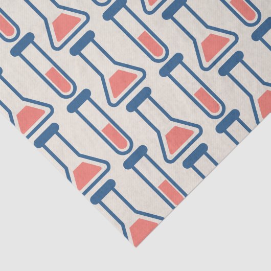 Beaker & Test Tube Science Geëerd Tissuepapier (Detail)