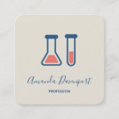 Beaker & Test Tube Science Geëerd Vierkante Visitekaartje (Voorkant)