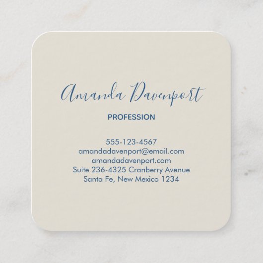 Beaker & Test Tube Science Geëerd Vierkante Visitekaartje (Achterkant)