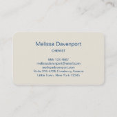 Beaker & Test Tube Science Geëerd Visitekaartje (Achterkant)