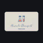 Beaker & Test Tube Science Geëerd Visitekaartje<br><div class="desc">Visitekaartjes met een schattige tekening van een reageerbuis en een bekerglas. Ideaal voor soorten wetenschap.</div>