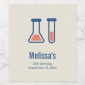 Beaker & Test Tube Science Geëerd Wijn Etiket (Enkel label)