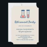 Beaker & Test Tube Science Met uitzondering van re Kaart<br><div class="desc">Uitnodiging van de aftredingspartij met een schattige tekening van de reageerbuis en het bekerglas. Ideaal voor wetenschappelijke themaevenementen.</div>