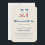 Beaker & Test Tube Science Met uitzondering van re Kaart<br><div class="desc">Uitnodiging van de aftredingspartij met een schattige tekening van de reageerbuis en het bekerglas. Ideaal voor wetenschappelijke themaevenementen.</div>