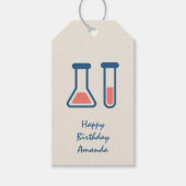 Beaker & Test Tube Science Vervolgende dag Cadeaulabel (Voorkant)