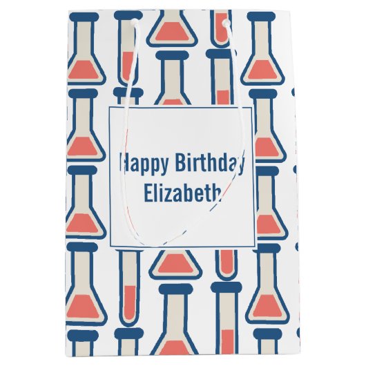 Beaker & Test Tube Science Vervolgende dag Medium Cadeauzakje (Voorkant)