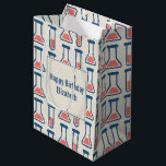 Beaker & Test Tube Science Vervolgende dag Medium Cadeauzakje<br><div class="desc">Gift bag met een schattige tekening van een reageerbuis en een bekerglas. Ideaal voor soorten wetenschap.</div>