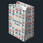 Beaker & Test Tube Science Vervolgende dag Medium Cadeauzakje<br><div class="desc">Gift bag met een schattige tekening van een reageerbuis en een bekerglas. Ideaal voor soorten wetenschap.</div>