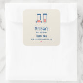 Beaker & Test Tube Science Vervolgende dag Vierkante Sticker (Tas)