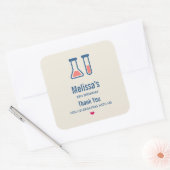 Beaker & Test Tube Science Vervolgende dag Vierkante Sticker (Envelop)