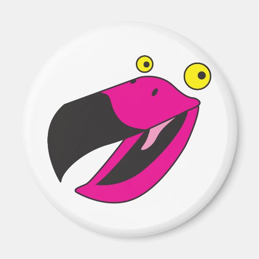 Beaker vogel met grappig gezicht magneet (Voorkant)