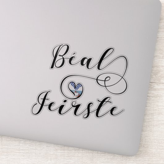 Béal Feirste Flag Heart, Belfast Sticker (Detail)