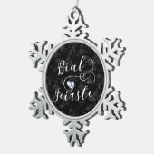 Béal Feirste Flag Heart, Belfast Tin Sneeuwvlok Ornament (Rechts)