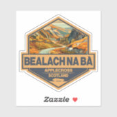 Bealach na Bà Scotland Travel Art Badge Sticker (Vel)