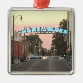Beale Street Memphis Metalen Ornament
