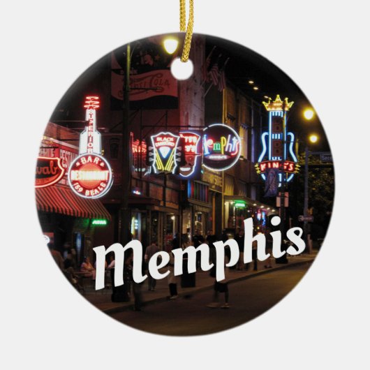Beale Street, Memphis, Tennessee Keramisch Ornament (Voorkant)