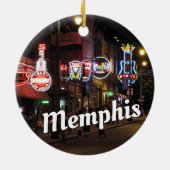 Beale Street, Memphis, Tennessee Keramisch Ornament (Achterkant)
