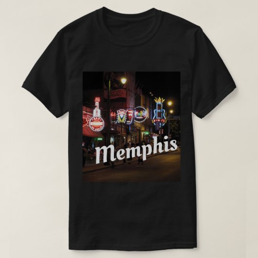 Beale Street, Memphis, Tennessee T-shirt (Design voorkant)