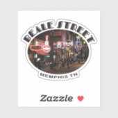 Beale Street, Memphis, Tennessee Uitgaansleven Sticker (Vel)