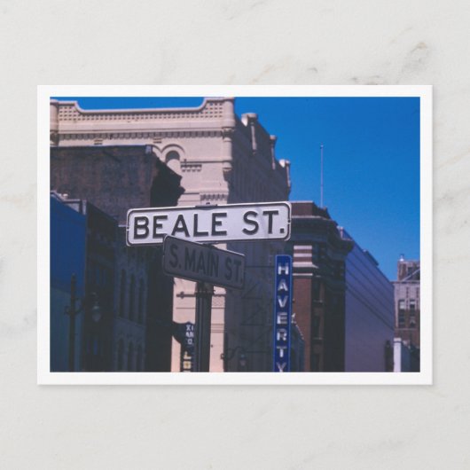 Beale Street sign photo, Memphis, Tennessee Briefkaart (Voorkant)
