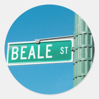 Beale Street teken Ronde Sticker