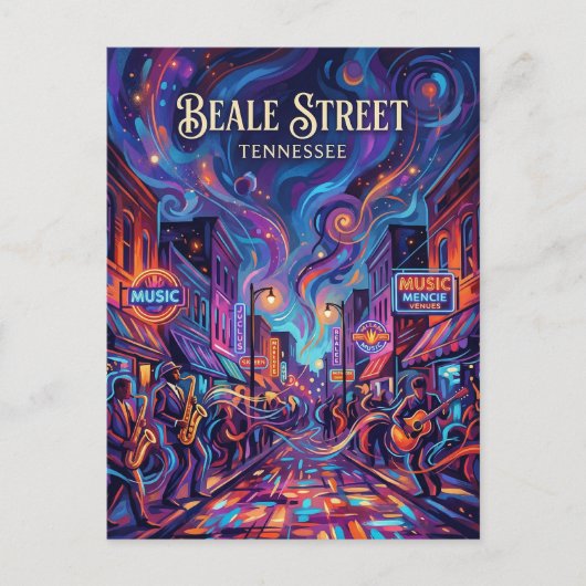Beale Street Tennessee Briefkaart (Voorkant)