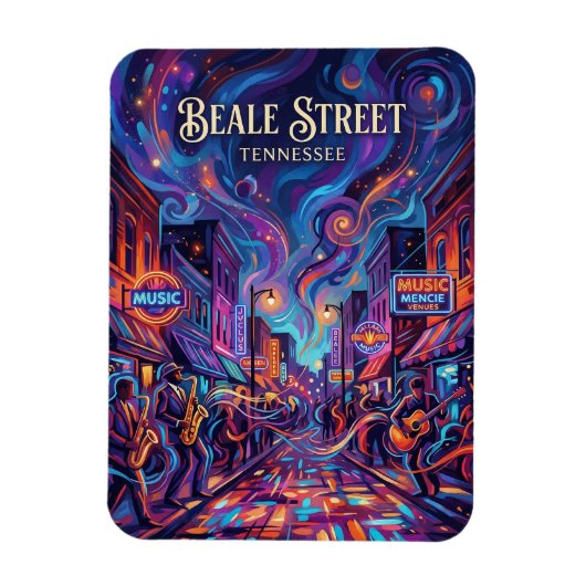Beale Street Tennessee Magneet (Verticaal)