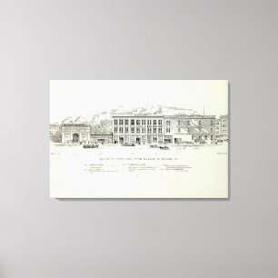 Beale West Side Market and Mission Canvas Afdruk