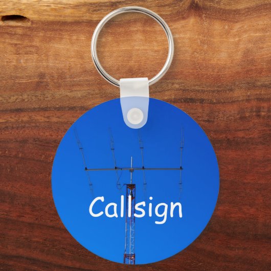 Beam Antenna en Callsign Sleutelhanger (Voorkant)
