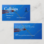 Beam Antenna op de Rode en Witte Tower Visitekaartje (Voorkant / Achterkant)