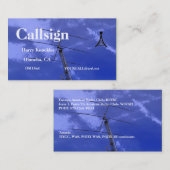 Beam en Tower Amateur Radio Call Sign Visitekaartje (Voorkant / Achterkant)