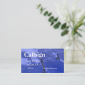 Beam en Tower Amateur Radio Call Sign Visitekaartje (Staand voorkant)