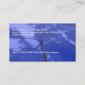 Beam en Tower Amateur Radio Call Sign Visitekaartje (Achterkant)