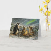 Beam Lingering Whimsical Aurora Animals Painting Kaart (Gele Bloem)